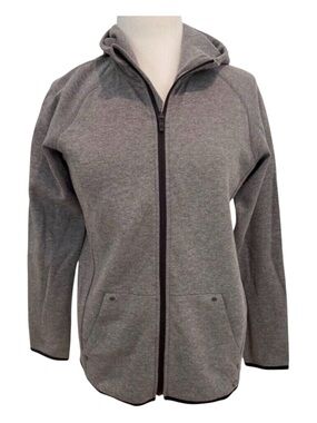GapFit Gray Unisex Zip-Up Hoodie Jacket With Pockets - Size XXL youth or small